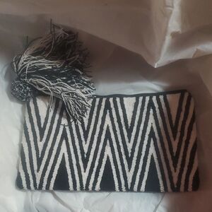 Black and White Chevron Clutch
